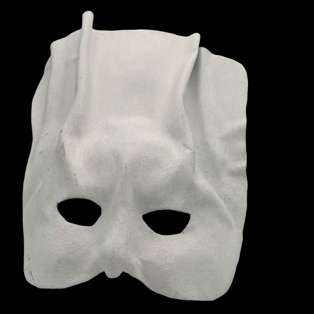 Artisan Crafted Papier-mâché Mask Halloween Mardi Gras Wall Decor Theater - Picture 2 of 12